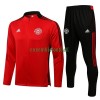 Manchester United Ensemble Vestes d'Entraînement 22-23 Rouge Noir Pour Homme